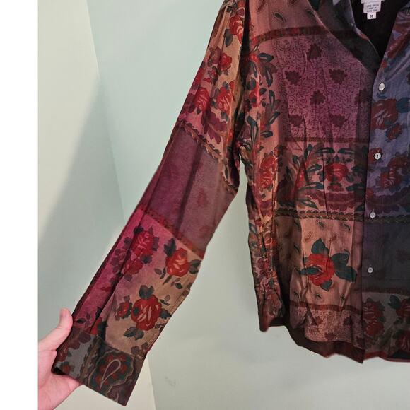 VINTAGE Anne Pinkerton APE 70s Stylish Comfortable Eclectic Unique Blouse Medium - Picture 6 of 12